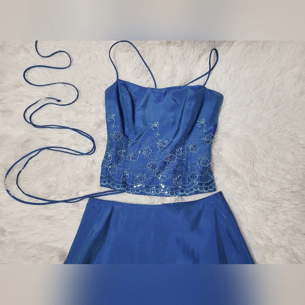 Vintage Y2K two piece formal prom dress - Picture 8 of 9